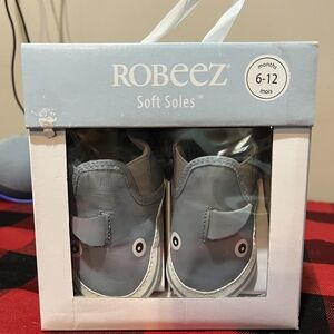 Robeez Soft Soles Baby Shoes - Blue Leather
